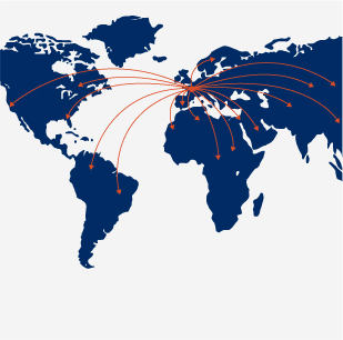 Implantation et distribution dans le monde